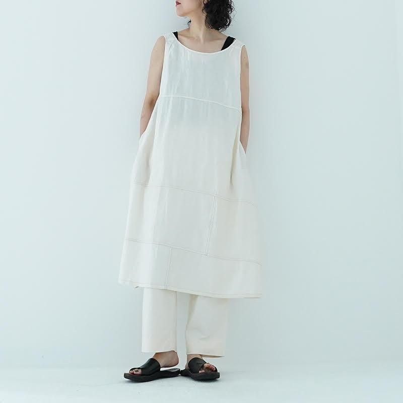 専用dosa スタンダードコレクション　シルクリネン　ステッチ　ドレス 専用dosa スタンダードコレクション シルクリネン ステッチ ドレス