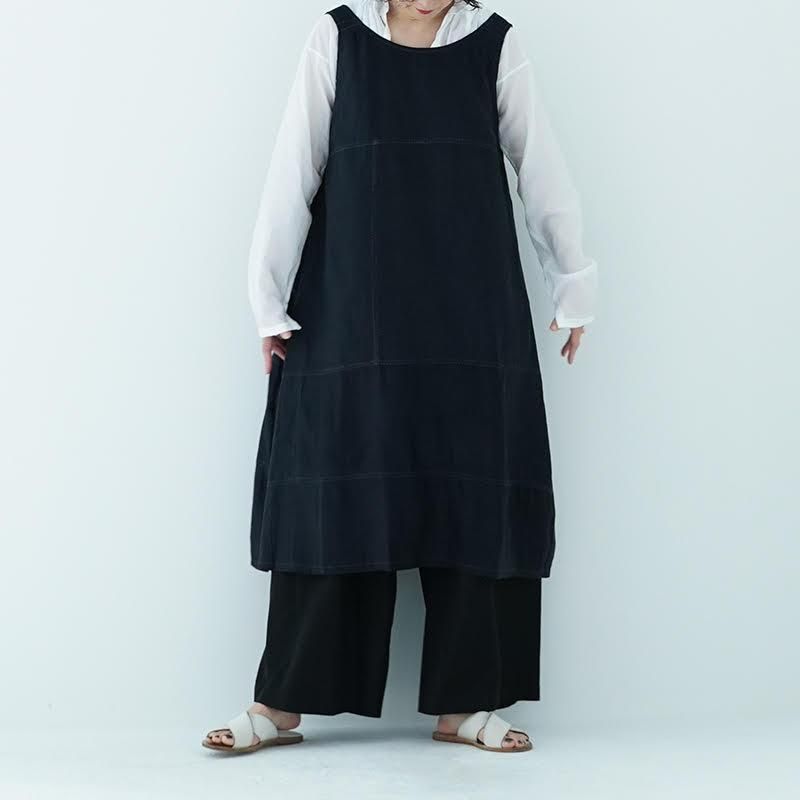 専用dosa スタンダードコレクション　シルクリネン　ステッチ　ドレス THE CAROLYN DRESS in NATURAL STRIPED GAUZE – Lisa Marie Fernandez