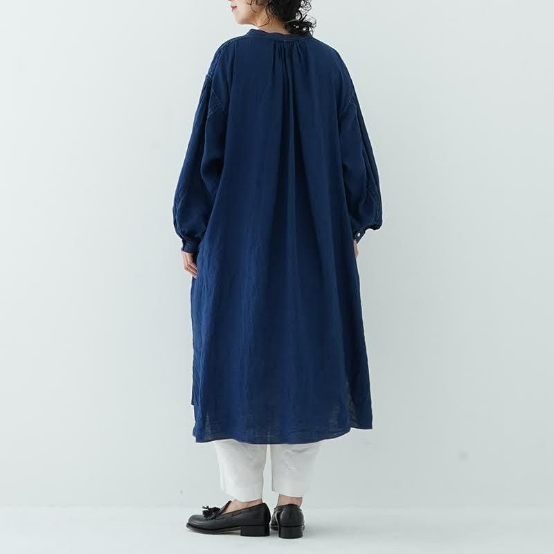 SP (エシュペー) / INDIGO LINEN ONE PIECE- dieci|online shop SP (エシュペー) / INDIGO LINEN ONE PIECE- dieci|online shop