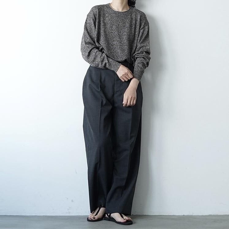 WIRROW / Wool tropical wide tapered slacks 23SS- dieci｜online shop