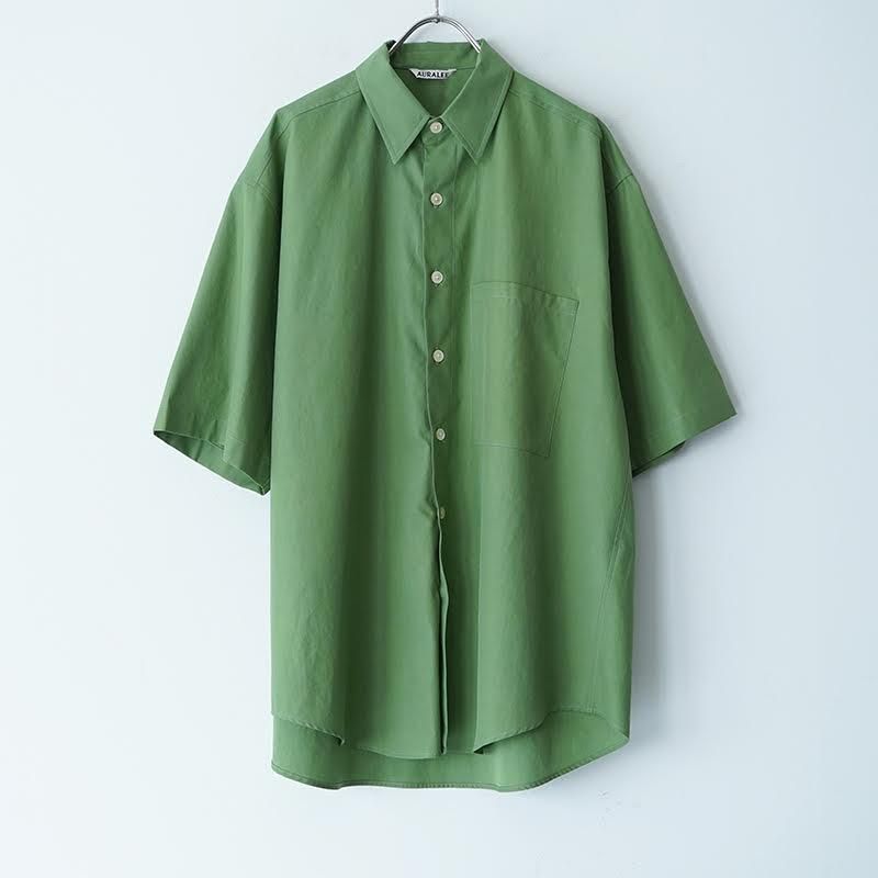 AURALEE / WASHED FINX TWILL BIG HALF SLEEVED SHIRT 23SS(MEN