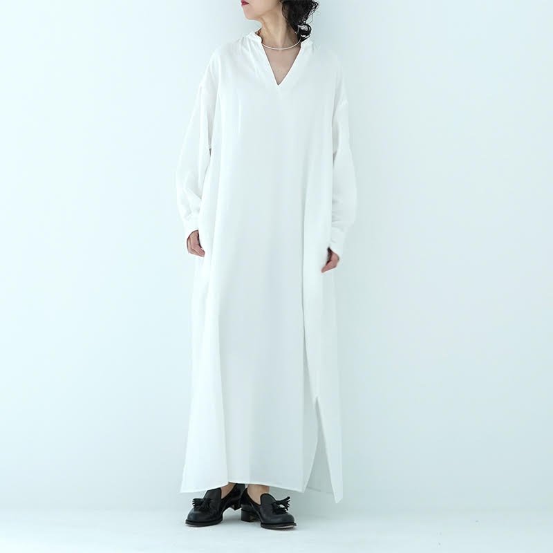 WIRROW / Washi cotton twill skipper dress 23AW- dieci｜online shop