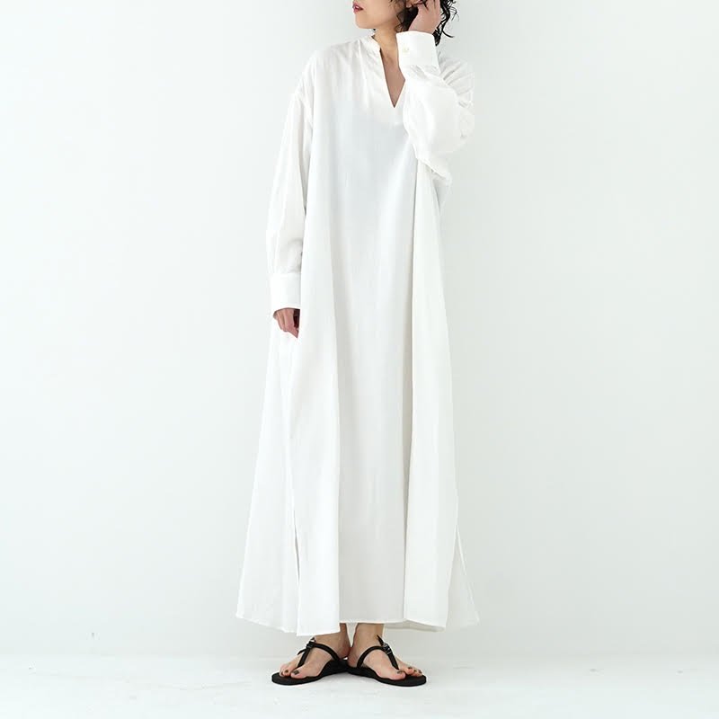 WIRROW / Washi cotton twill skipper dress 23AW- dieci｜online shop