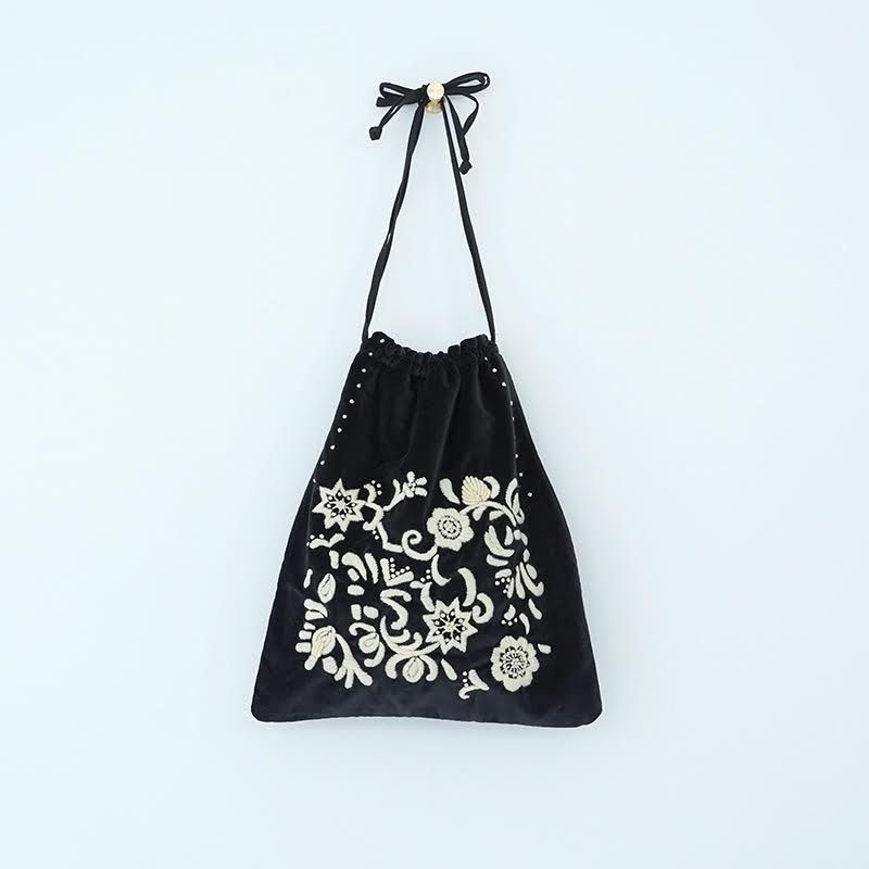 Khadi and Co／VELVET EMBROIDERED BAG dieci｜online shop