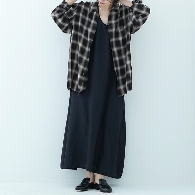 COMOLI / レーヨンチェックオープンカラーシャツ 23SS - dieci｜online ...