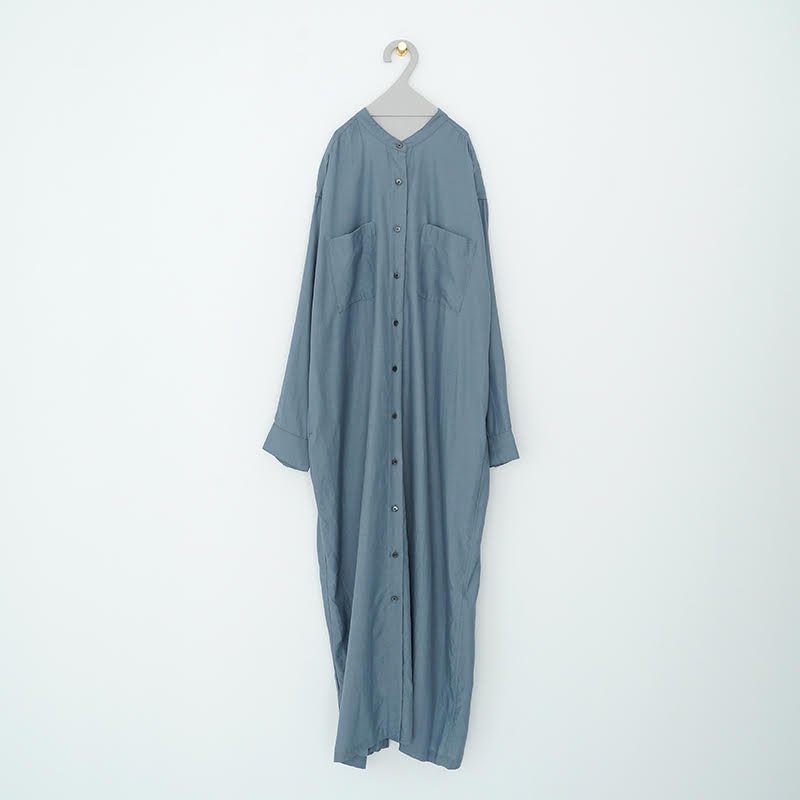 WIRROW / Cupro cotton stand collar shirt dress 23SS- dieci｜online shop