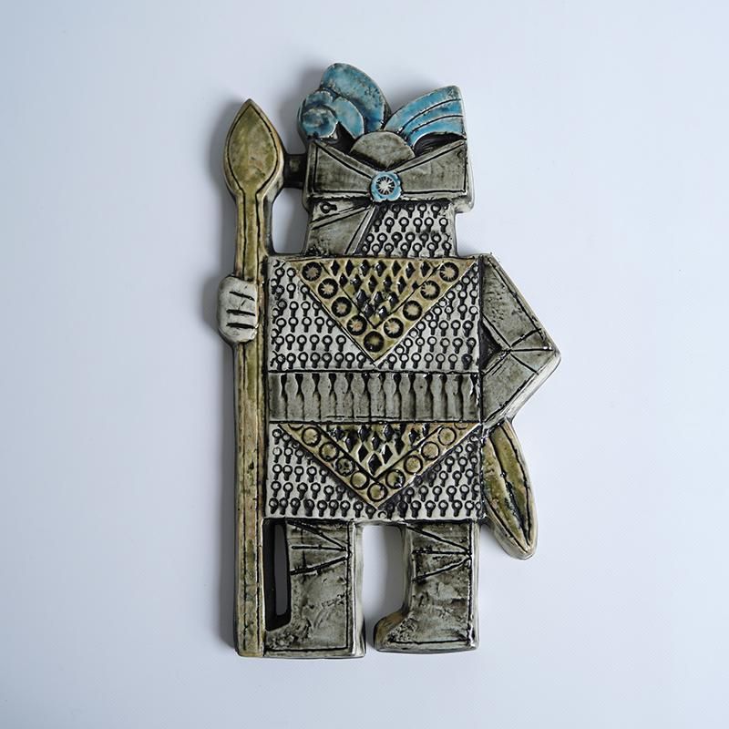 リサラーソン　陶板　ドラバント Lisa Larson（リサラーソン）/ DRABANT（甲冑の兵士）