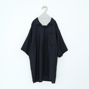 COMOLI /ウールシルク 半袖オープンカラーシャツ 23SS