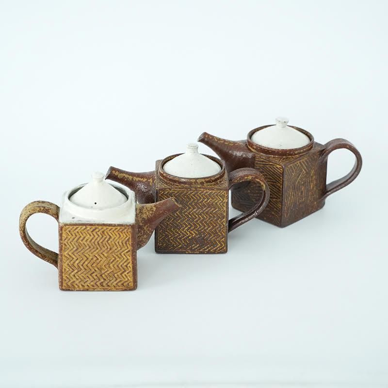 陶磁器　４点 羅以音窯/アフリカ彫刻 キューブポット - dieci｜online shop