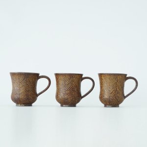 羅以音窯/ アフリカ彫刻 マグカップ 