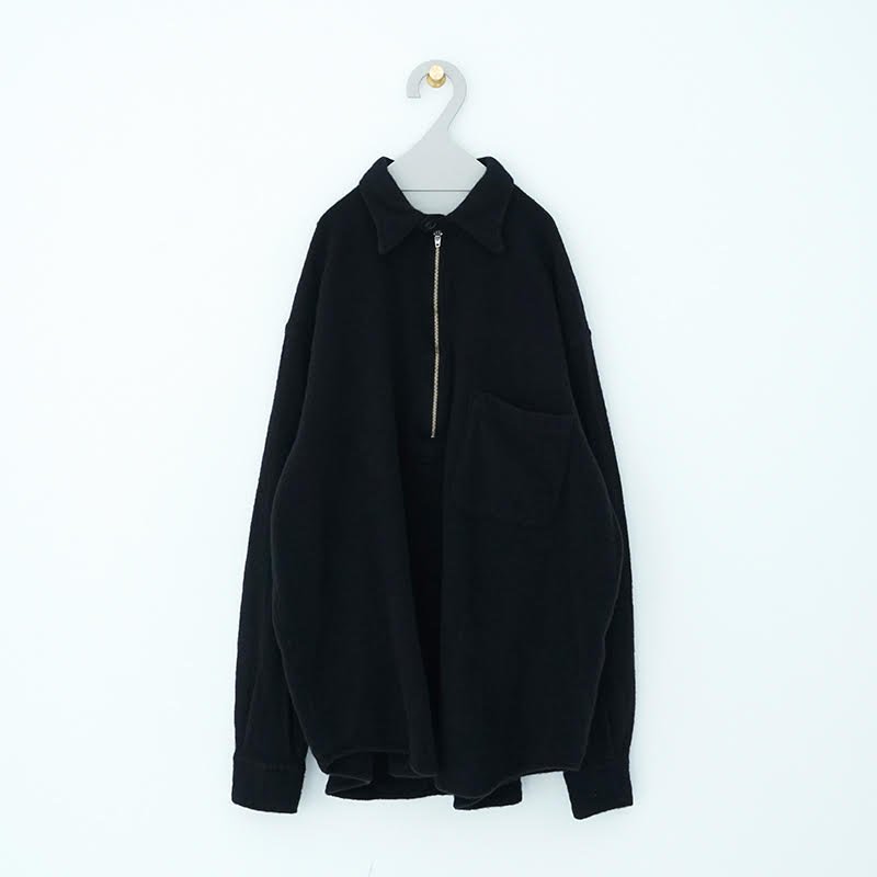 COMOLI /縮絨ウールハーフジップシャツ 23AW- dieci｜online shop