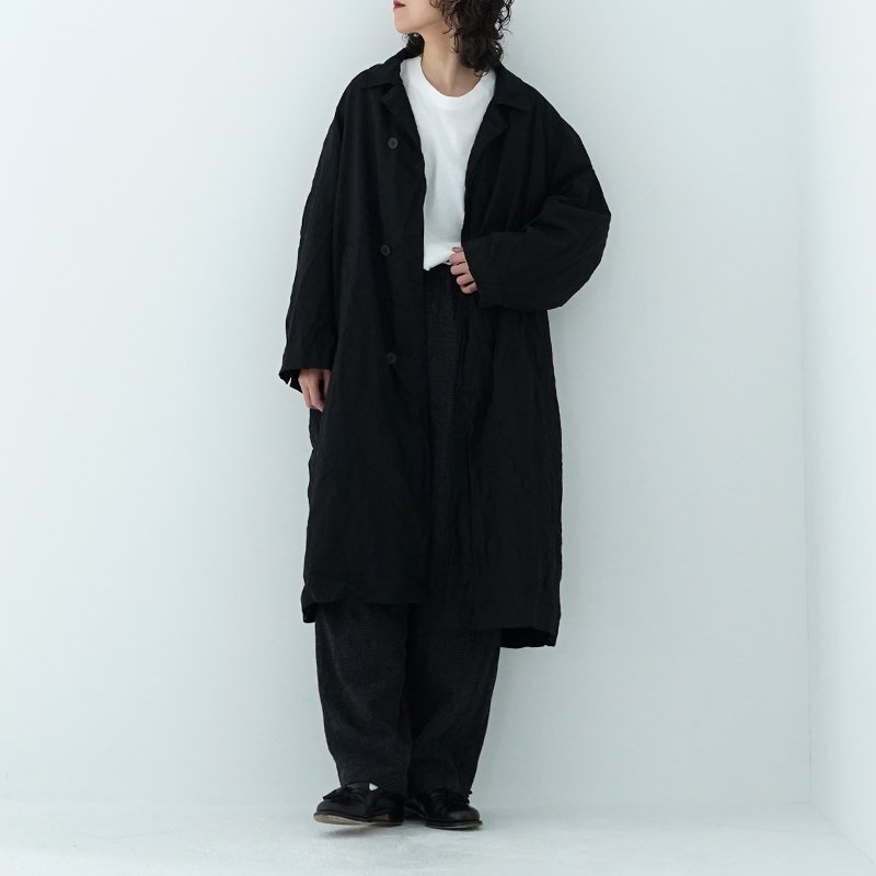 no control air/ポリエステル製品染め ライトタフタ ステンカラーコート 23AW- dieci｜online shop