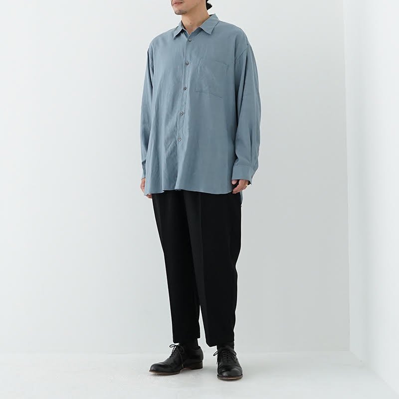 WIRROW / Cupro cotton regular collar shirt(unisex) 23AW- dieci