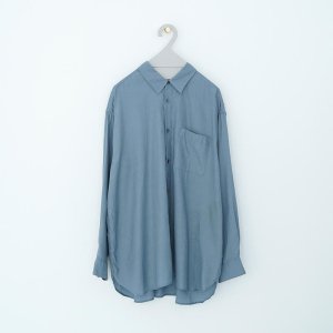 WIRROW / Cupro cotton regular collar shirt(unisex) 23AW