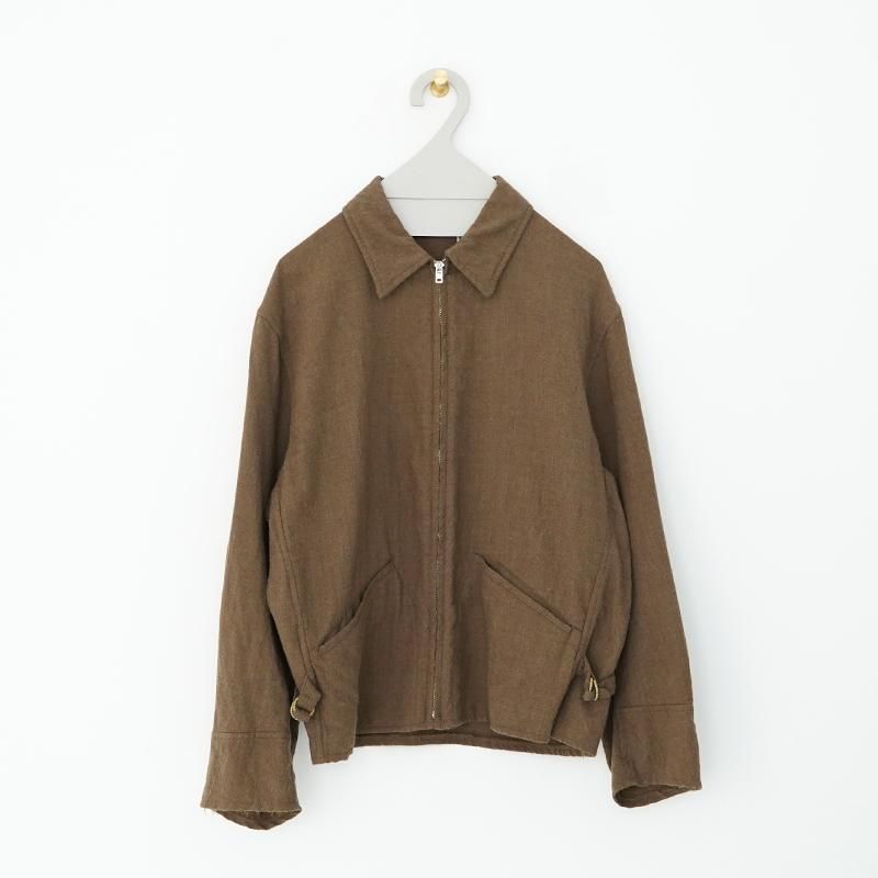 COMOLI / KHAKI縮絨ウール ジップショートジャケット 23AW dieci