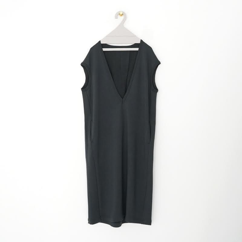 ゴーシュ / スーパー120's 裏毛Vネックノースリーブワンピース 23AW