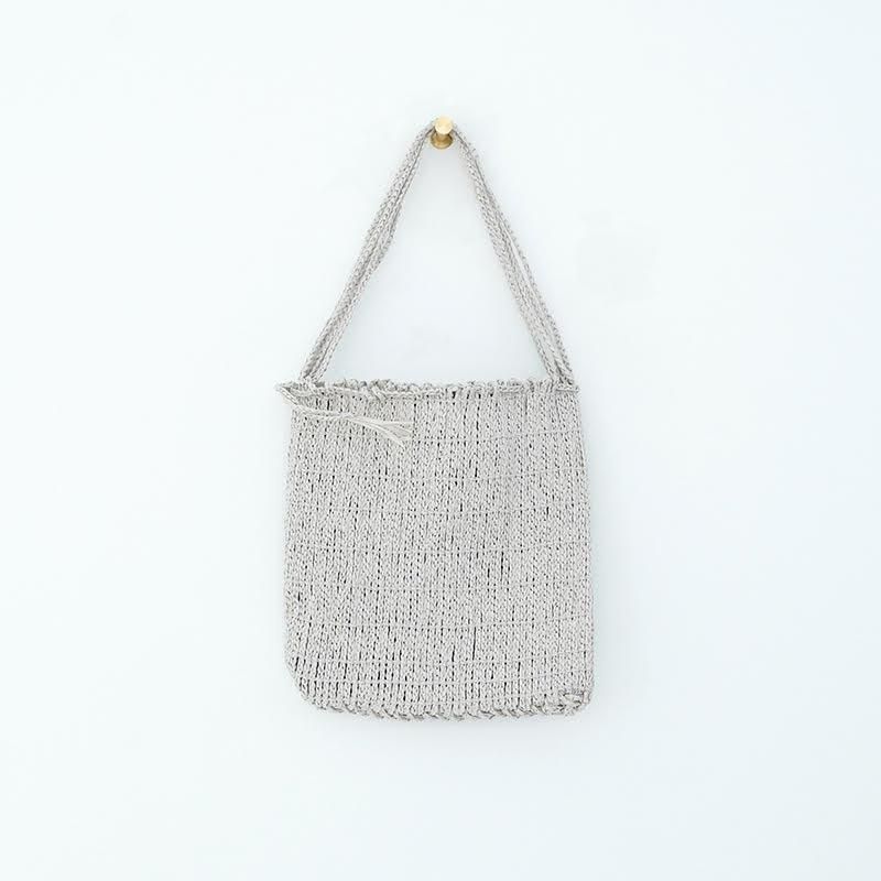 principle of overprint/和紙縄文編みバゲットバッグ- dieci｜online shop