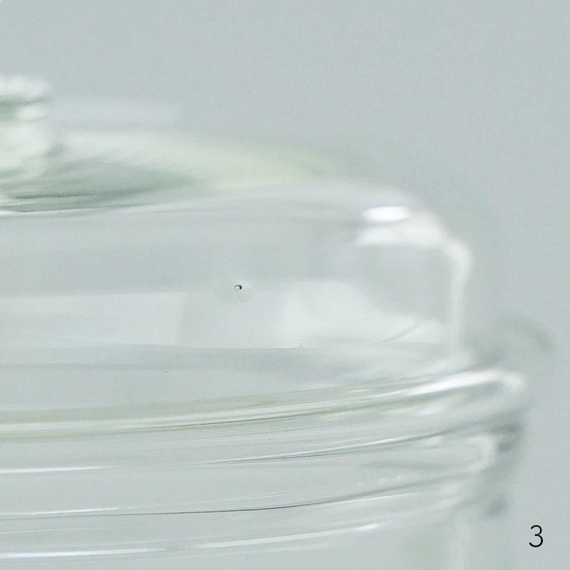 希少！新品・未使用品！翁再生硝子工房 白いフタのコクモツポット 翁再生硝子工房／コクモツポット- dieci｜online shop