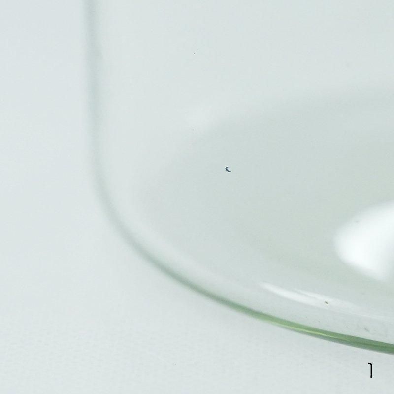 希少！新品・未使用品！翁再生硝子工房 白いフタのコクモツポット 翁再生硝子工房／コクモツポット- dieci｜online shop