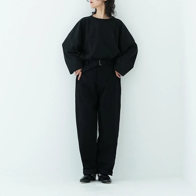 【8月末まで】 COMOLI ベルテッドデニム ブラック 23ss サイズ1 ブラックデニム ベルテッドパンツ(1(MEN) Black/ブラック): COMOLI