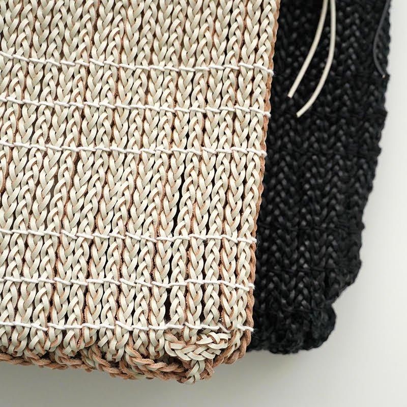 principle of overprint/革縄文編みミニショルダーバッグ- dieci