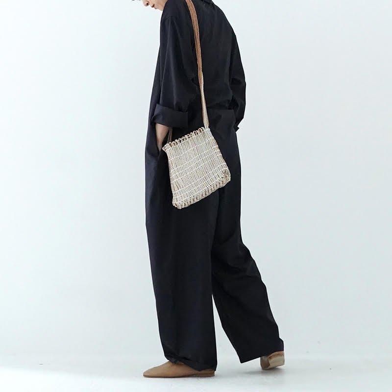 principle of overprint/革縄文編みミニショルダーバッグ- dieci