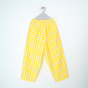 GALLEGO DESPORTES / elastic pants regular fit (yellow check) 24SS