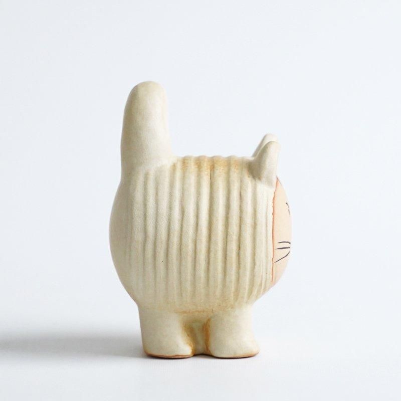 珍しい Lisa Larson（リサラーソン）dieci -ivory- cat 置物