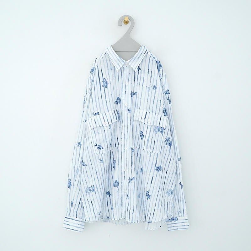 PORTER CLASSIC / ROLL UP 水彩 STRIPE SHIRT 24SS dieci PORTER CLASSIC / ROLL UP 水彩 STRIPE SHIRT 24SS dieci