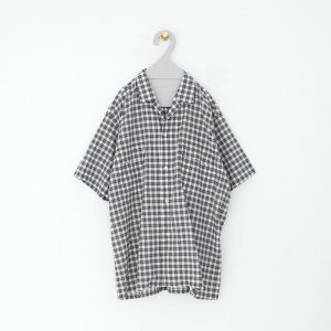 Dhal/ 60/- No Silket Check Open Collar SS Shirt 24SS