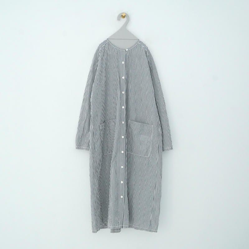 homspun(ホームスパン) / ハイカウントギンガム&ストライプ ロングスリーブ ワンピース 24SS- dieci|online shop homspun(ホームスパン) / ハイカウントギンガム&ストライプ ロングスリーブ ワンピース 24SS- dieci|online shop