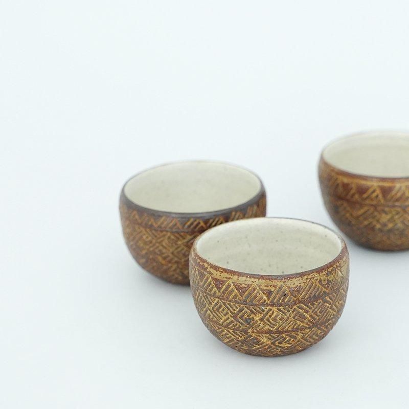 湯呑み　陶芸 今回良かった土瓶 湯呑みは形も紋様もいいんじゃないか