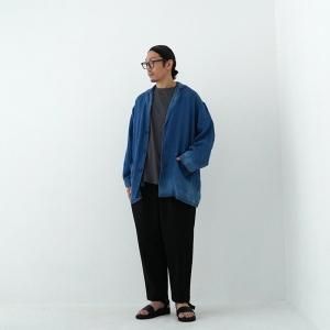 PORTER CLASSIC / INDIGO LINEN WIDE JACKET 24SS