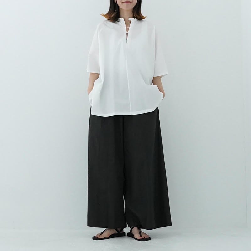 SP (エシュペー) / 100/2 COTTON BROAD WIDE GATHER TROUSERS 24SS- dieci｜online shop