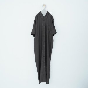 WIRROW / Cupro cotton half sleeve shirt dress 24SS