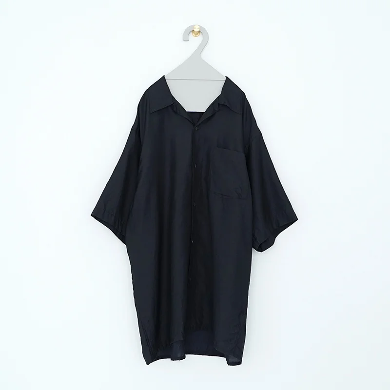 COMOLI /ウールシルク 半袖オープンカラーシャツ 24SS- dieci｜online shop