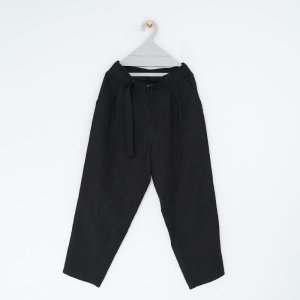 WIRROW/ Linen rayon belted tuck pants(unisex ) 24SS