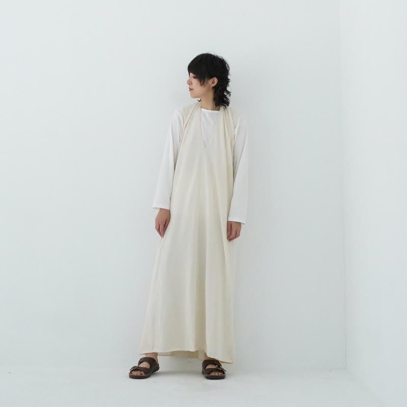YAECA / CONTEMPO Vカットドレス 24SS- dieci｜online shop