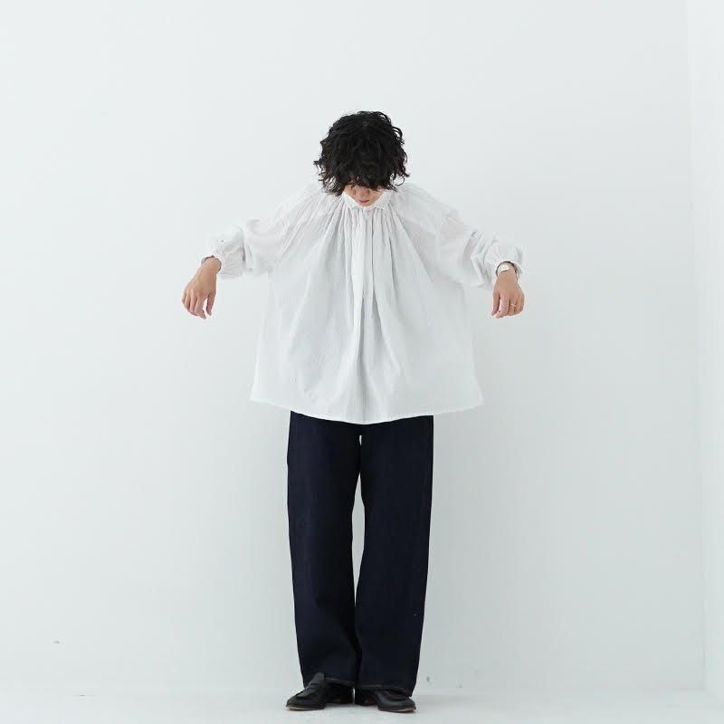 YAECA / CANVAS ギャザーブラウス 24SS dieci｜online shop