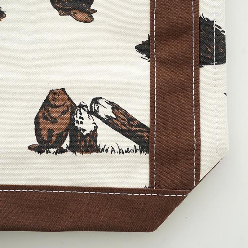 TEMBEA/ BAGUETTE TOTE DOG-2/CAMEL テンベア TEMBEA(テンベア)/ BAGUETTE TOTE SMALL PRINT - dieci|online shop