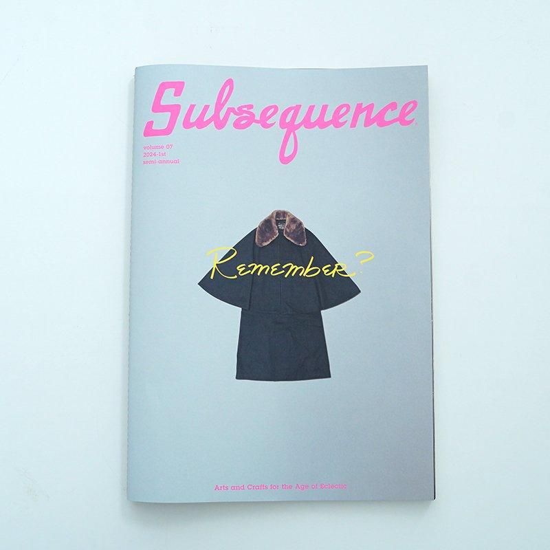 Subsequence／volume 07 - dieci｜online shop