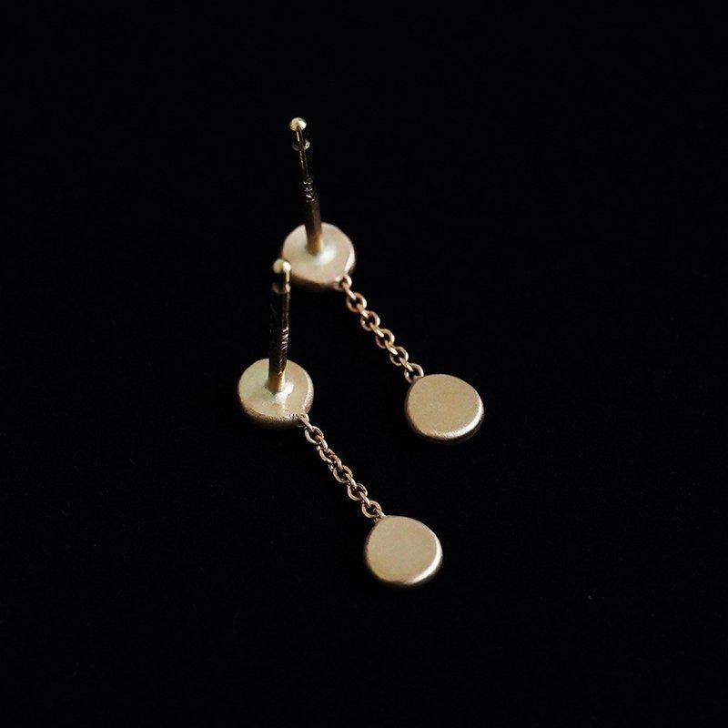 【Carla Caruso】Dot and Chain Earrings SOURCE Carla Caruso / Double Dot Earrings (14k) dieci online