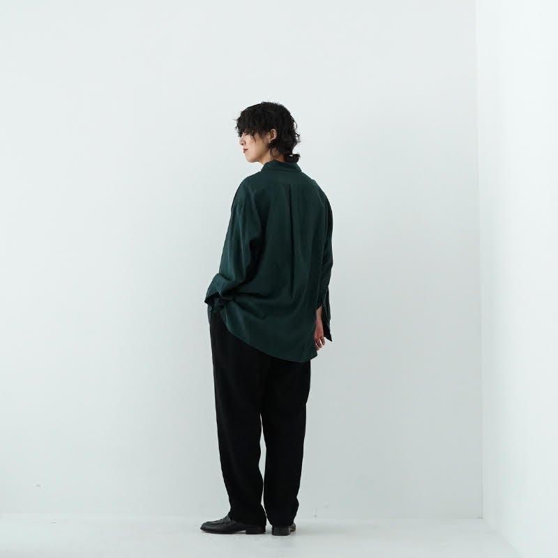 WIRROW タグ付 Cupro cotton regular collar 1 WIRROW -Cupro Cotton Regular Collar Shirt, Simple Belt
