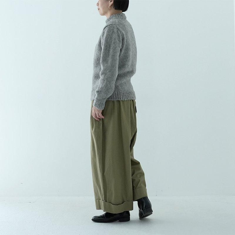 ゴーシュ　アルパカウールセーター（グレー） ゴーシュ / アルパカウールニットクルーネック- dieci｜online shop