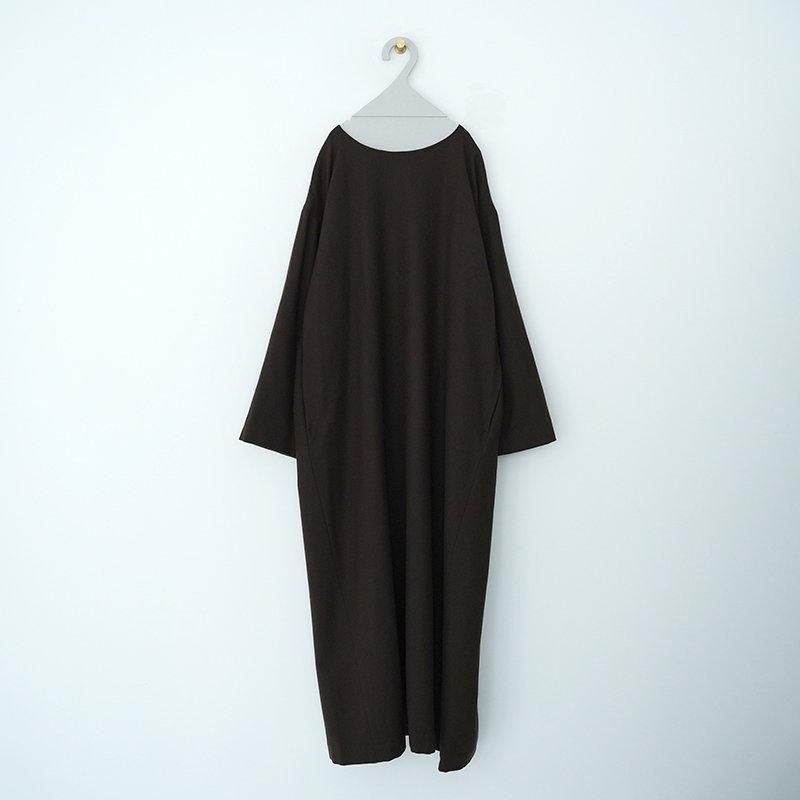 【WIRROW】Botany Wool boat neck dress WIRROW / Botany Wool boat neck dress- dieci｜online shop