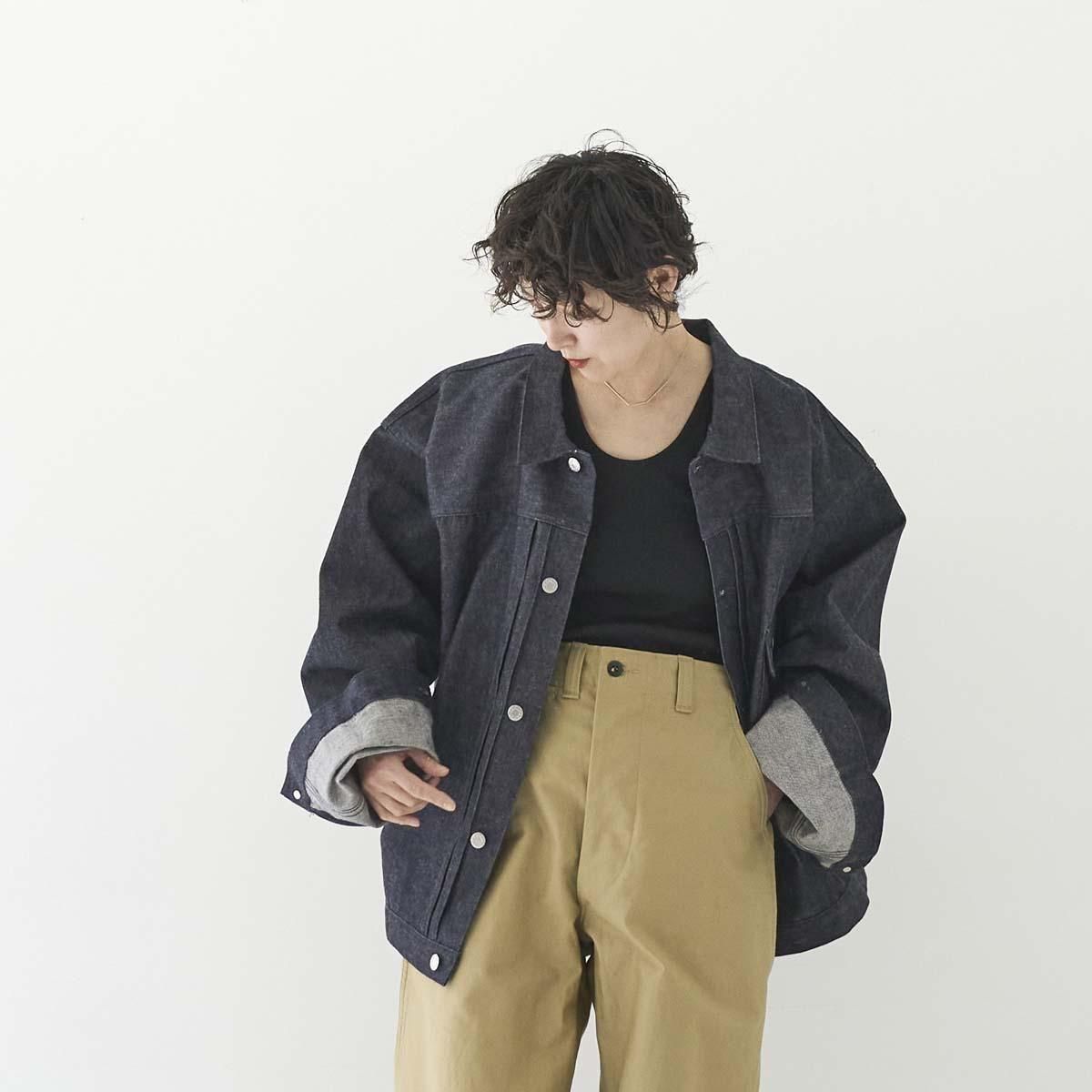 NORITAKE/HARADA / 1 POCKET PLEATED WORK JACKET, LOOMSTATE DENIM