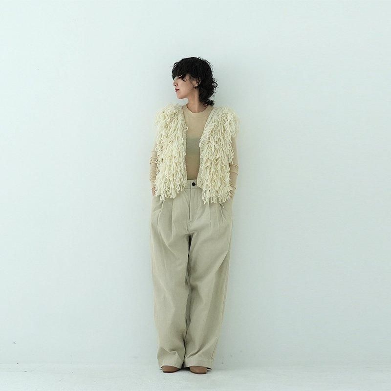 タグ付き　未使用　2022ss MAYDI バンブー　ニット　ベスト MAYDI / Vest with fringes - dieci｜online shop