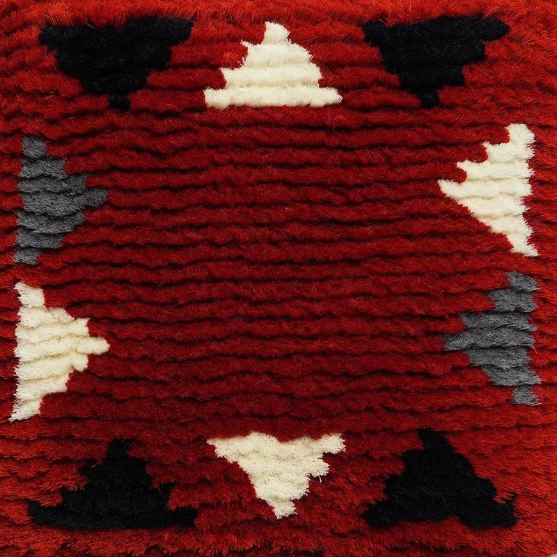 倉敷ノッティング 倉敷ノッティング小F (ホワイト×レッド×ダークブラウン)