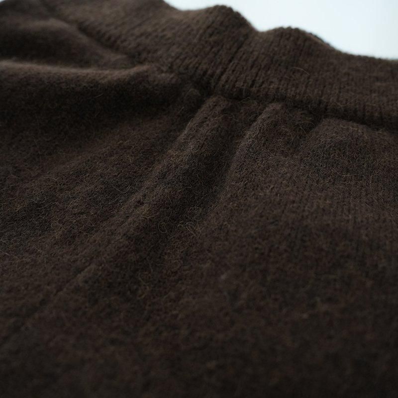 パンツ WIRROW Alpaca wool knit pants 2024aw WIRROW Alpaca Wool Knit Pants (Black) | unum