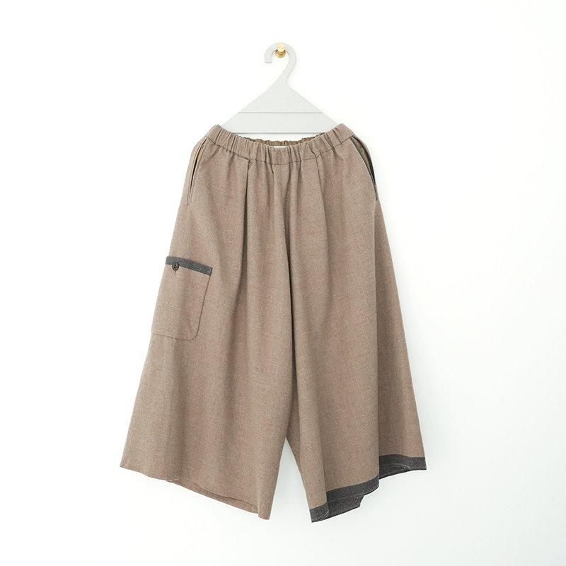 ヒムカシ製図 耳鳴! 偽リネンダーツパンツ(ブラウンベージュ) ヒムカシ製図 耳鳴! 偽リネンダーツパンツ(ブラウンベージュ)